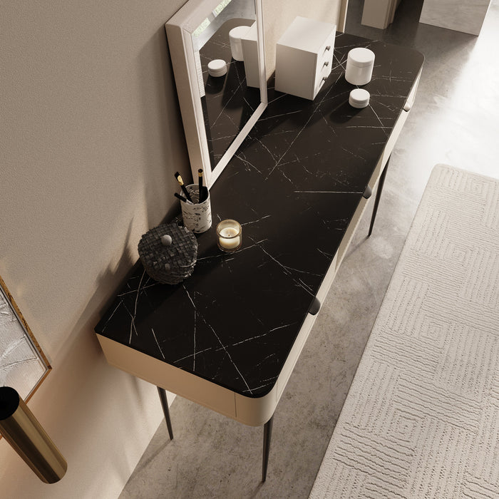 Meubella - Kaptafel Mace - Beige - 130 cm