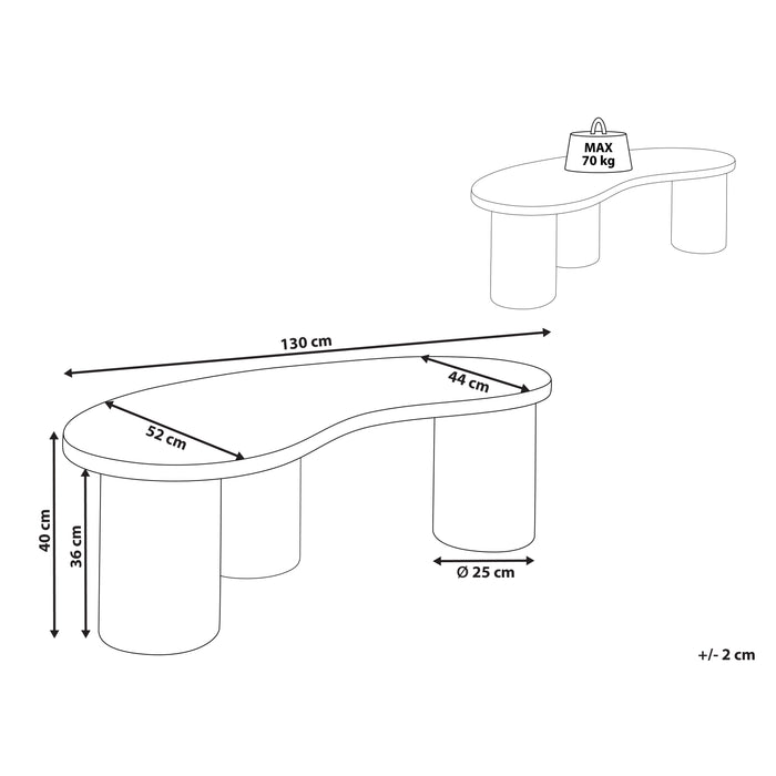 Beliani - EASTON - Salontafel - Donkerbruin - MDF