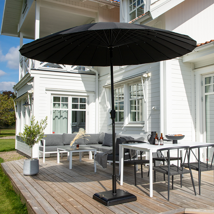 Nest outdoor Einar Parasol Ø 270 cm - Zwart