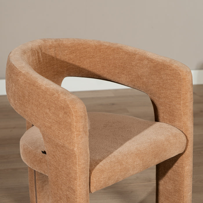 Bronx71 Scandinavische eetkamerstoel Bibi chenille terracotta