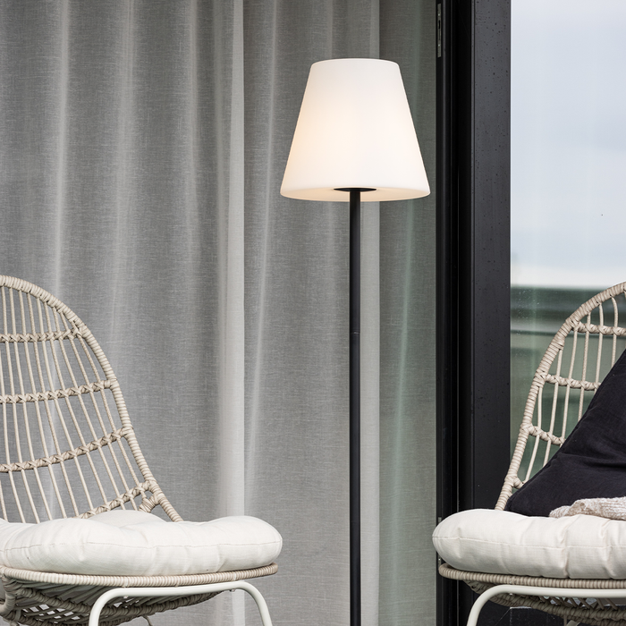 Nest outdoor Lien Tuin Vloerlamp Wit Met Zwarte Voet