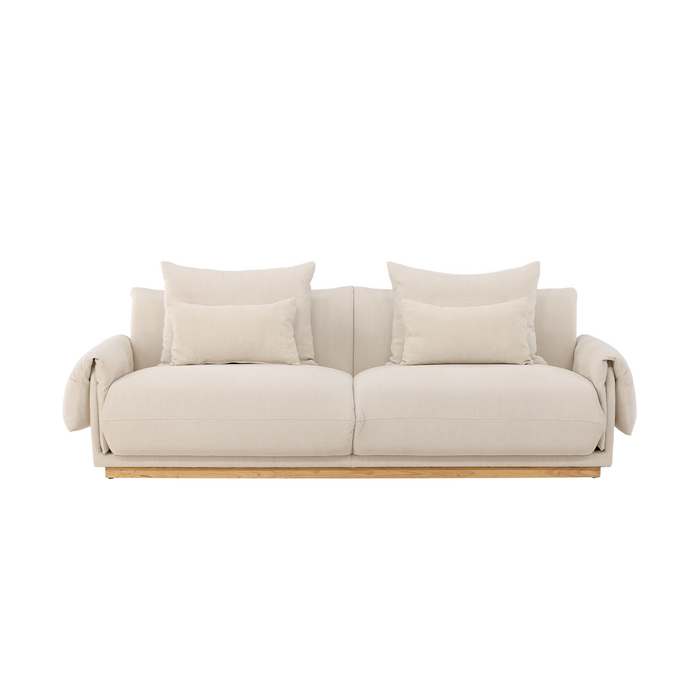 Nest living Rikki Gestoffeerde 3-Zits bank Beige - 237 cm