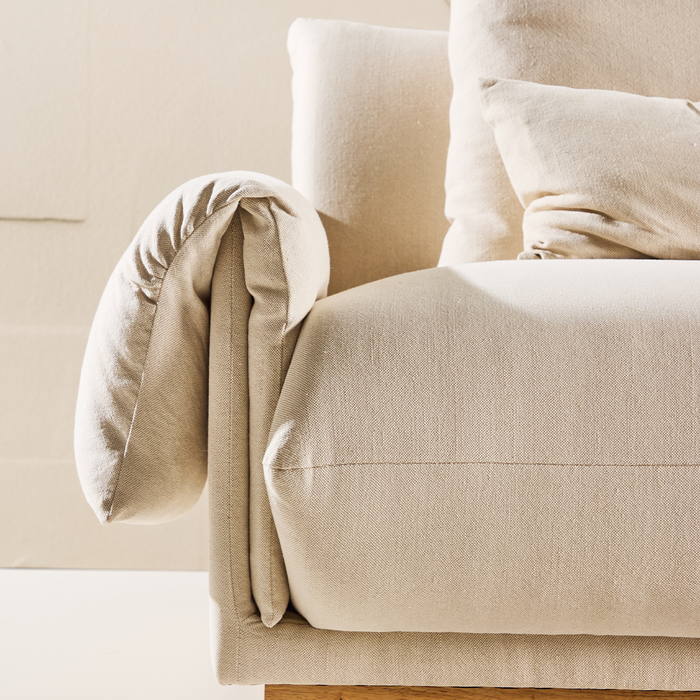 Nest living Rikki Gestoffeerde 3-Zits bank Beige - 237 cm