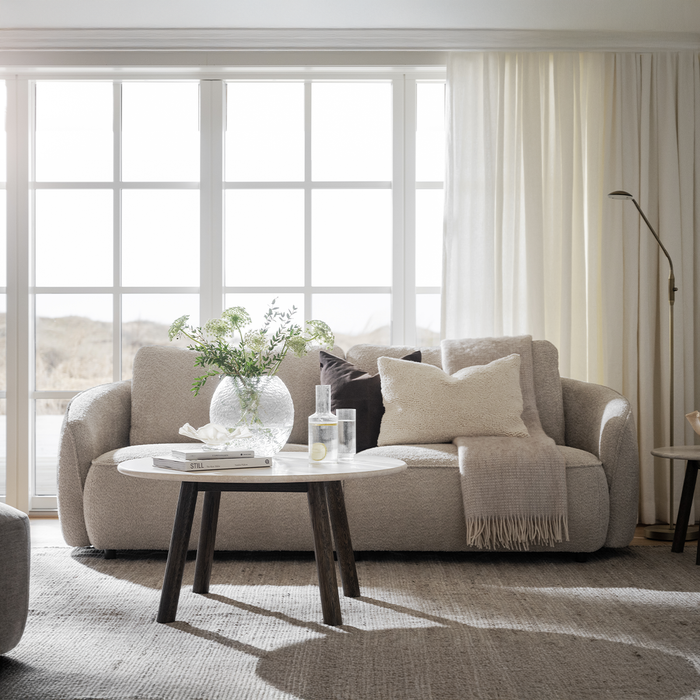 Rowico Home Norris Gestoffeerde 3 Zitsbank Beige - 226 cm