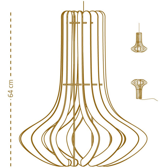 Bomerango Octopus L houten lampenkap large