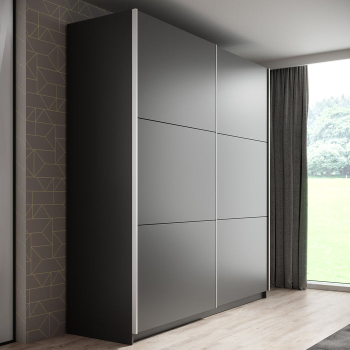 Meubella - Kledingkast Azrael - Grijs - 200 cm