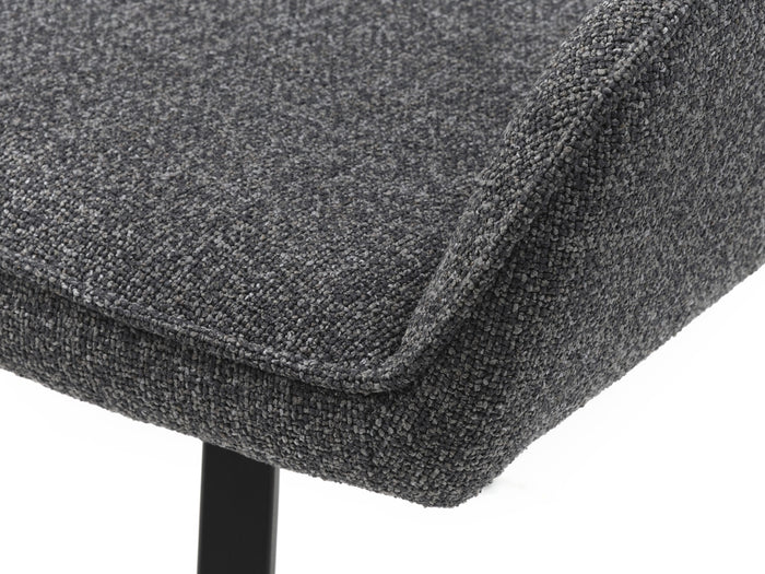 Giga Living - Eetkamerstoel Donkergrijs Draaibaar - Alma - Set van 2