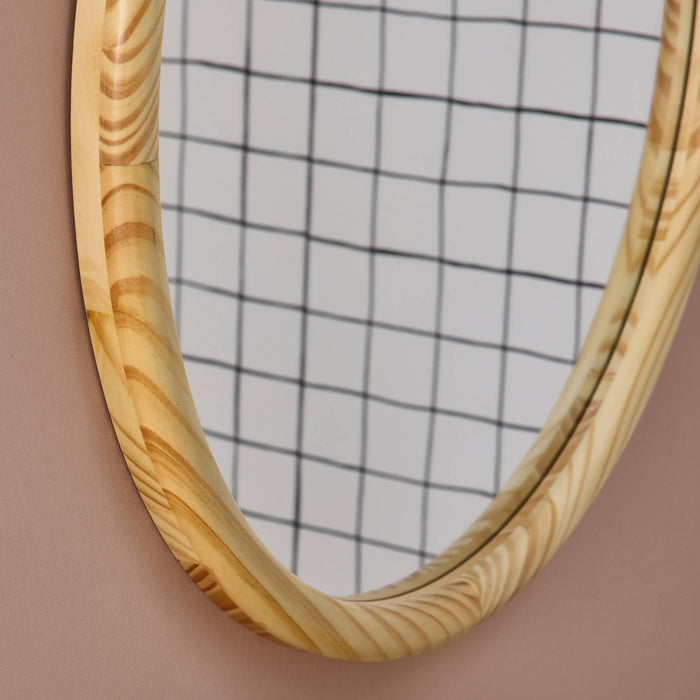 sweeek - Ronde houten spiegel Ø60cm