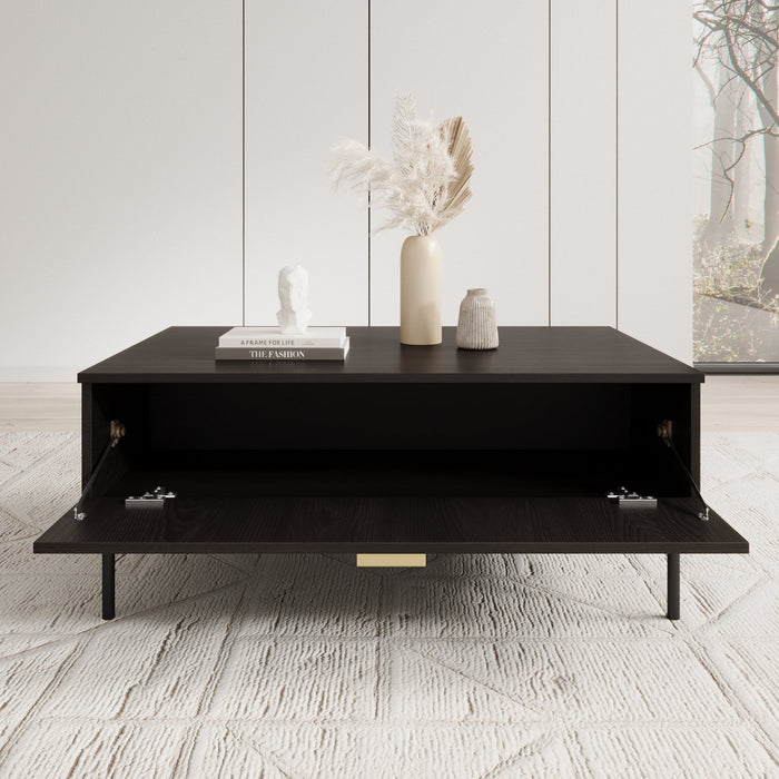 Meubella - Salontafel Monor - Zwart eiken - 100 cm