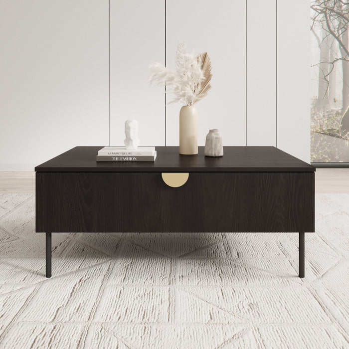 Meubella - Salontafel Monor - Zwart eiken - 100 cm