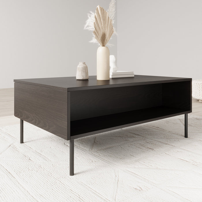Meubella - Salontafel Monor - Zwart eiken - 100 cm