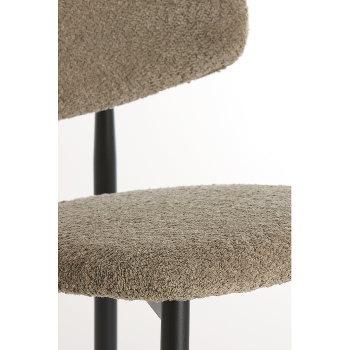 Light&living Eetkamerstoel 54x52x76 cm ENIOLA taupe+zwart