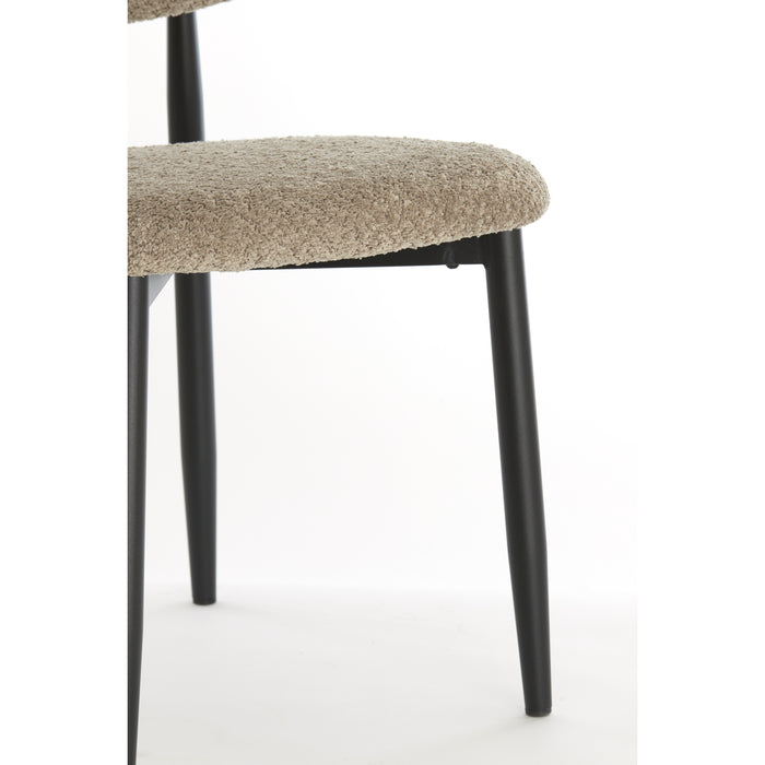 Light&living Eetkamerstoel 54x52x76 cm ENIOLA taupe+zwart