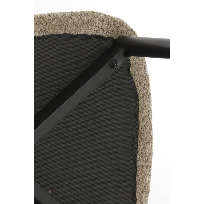 Light&living Eetkamerstoel 54x52x76 cm ENIOLA taupe+zwart