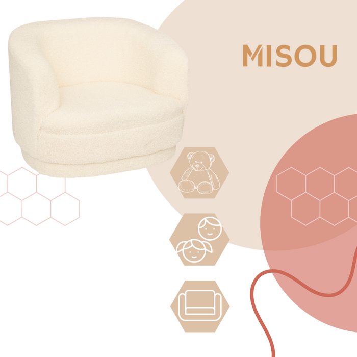 MISOU Teddy Stoel Kind Fluffy Stoel Teddy Kinderstoel Fauteuil Tedd...