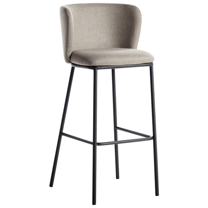 Beliani - MINA - Barkruk set van 2 - Taupe - Polyester