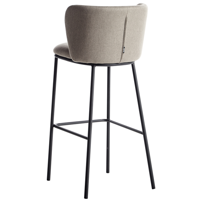 Beliani - MINA - Barkruk set van 2 - Taupe - Polyester