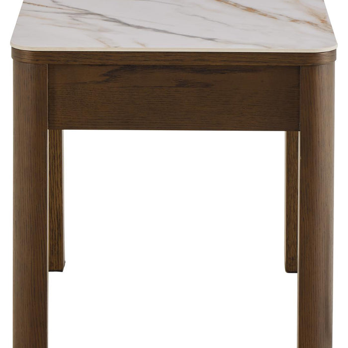 Giga Living - Bijzettafel Beige Keramiek - 45x45x45cm - Wilven