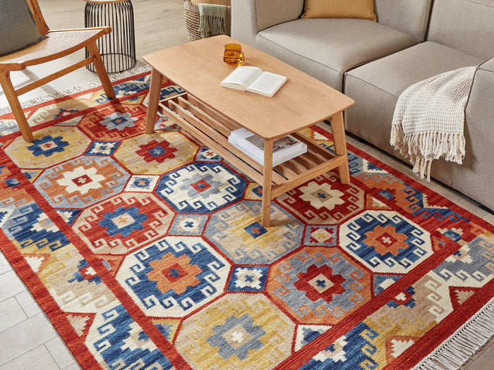 Beliani - LUSARAT - Kelim vloerkleed - Multicolor - 160 x 230 cm - Wol