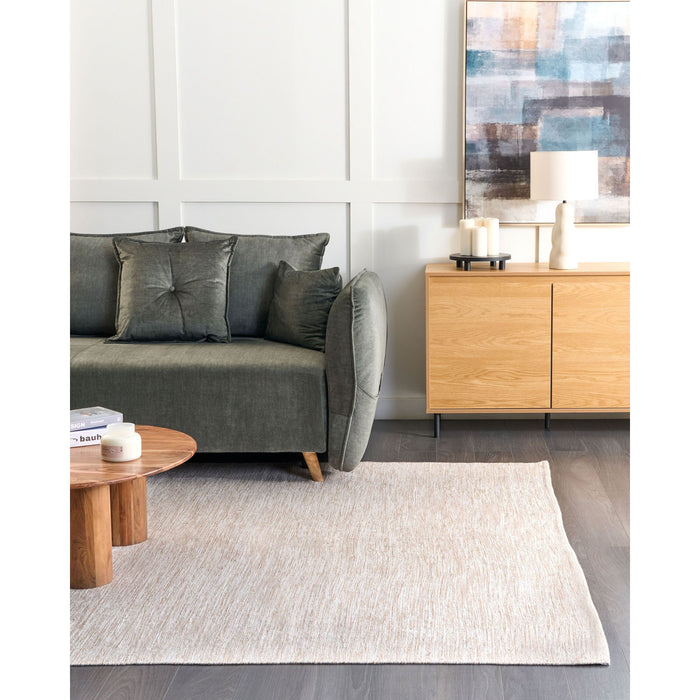 Beliani-DERINCE-Laagpolig vloerkleed-Beige-200 x 300 cm-Katoen