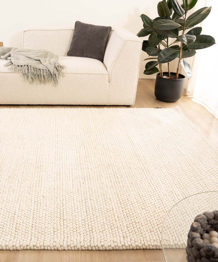 Nordic Weavers Wollen vloerkleed - Fjell wit - 300x400 cm