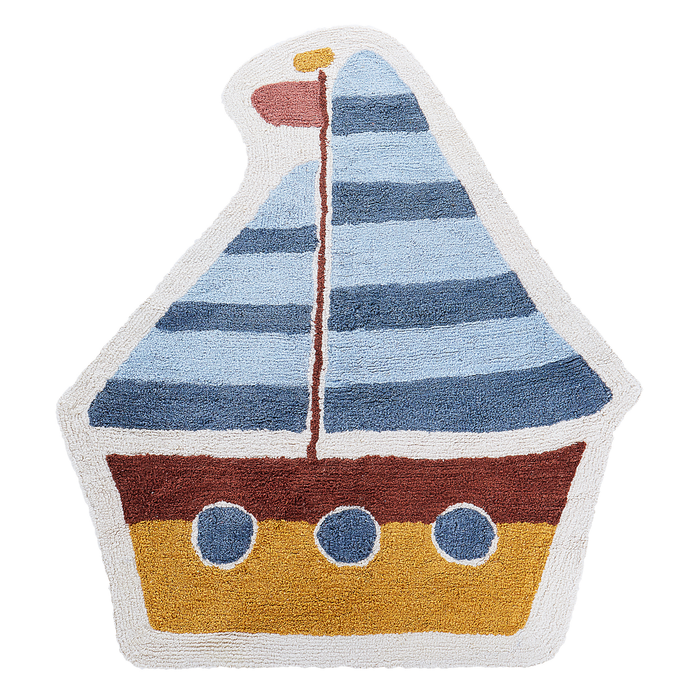 Beliani-SPETI-Laagpolig vloerkleed-Meerkleurig-Katoen- 120 cm