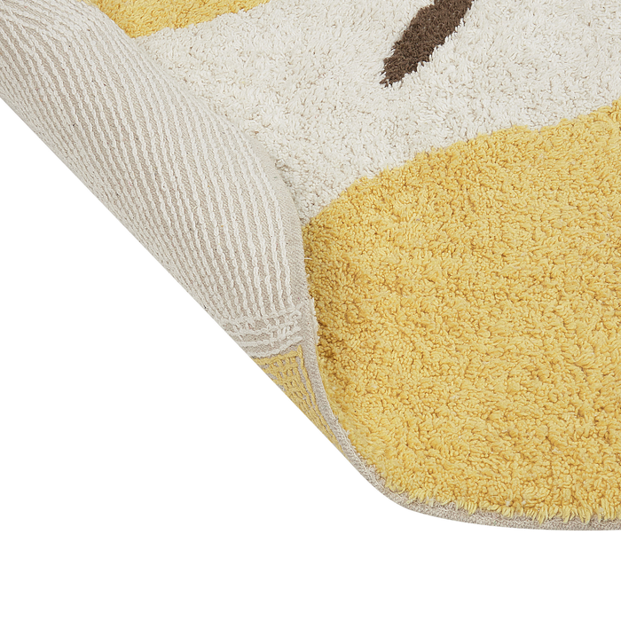 Beliani - MAWAND - Laagpolig vloerkleed - Lichtbeige - Katoen