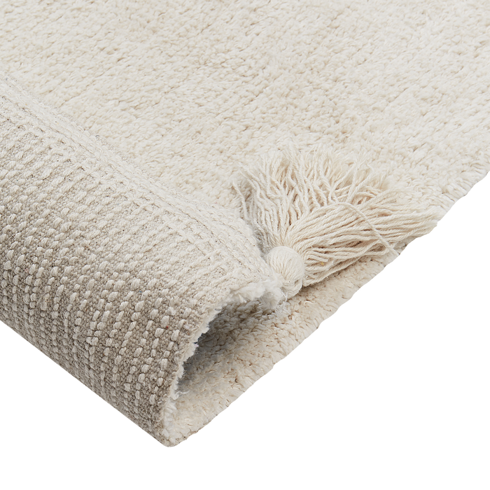 Beliani - ZORAKAN - Vloerkleed - Lichtbeige - 140 x 200 cm - Katoen