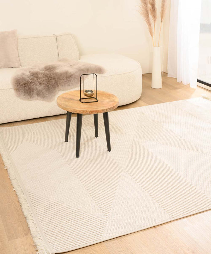 Nordic Weavers Japandi vloerkleed - Knit Zen wit - 160x230 cm