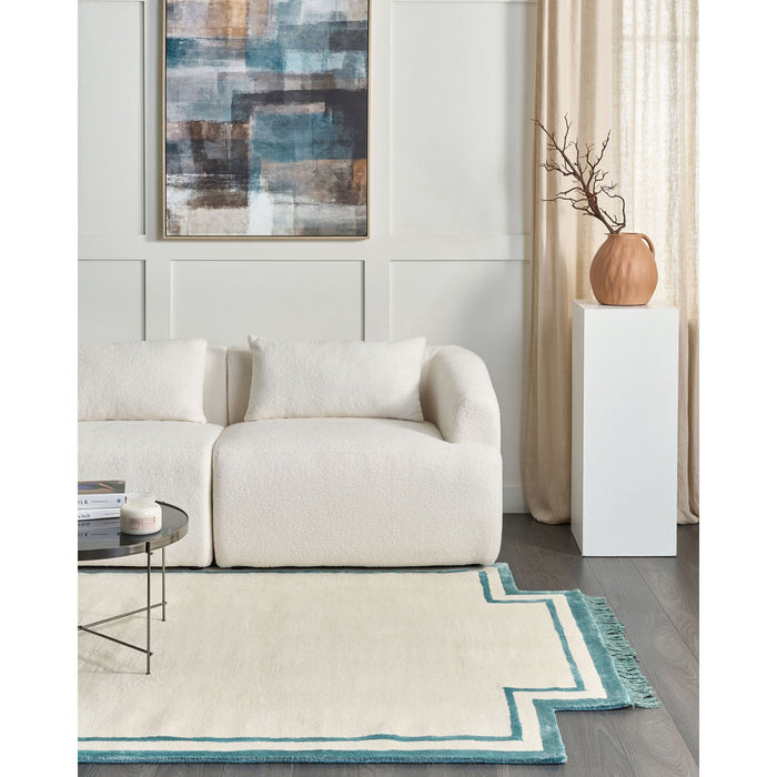 Beliani - BERWARI - Vloerkleed - Lichtbeige - 160 x 230 cm - Viscose