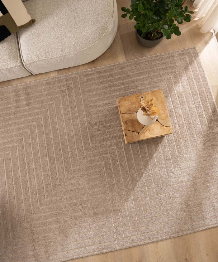 Nordic Weavers Vierkant vloerkleed Scandinavisch - Contour Edge beige