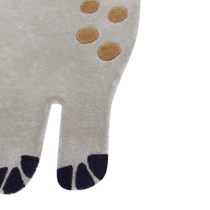 Beliani - DINO - Vloerkleed - Grijs - 100 x 160 cm - Wol