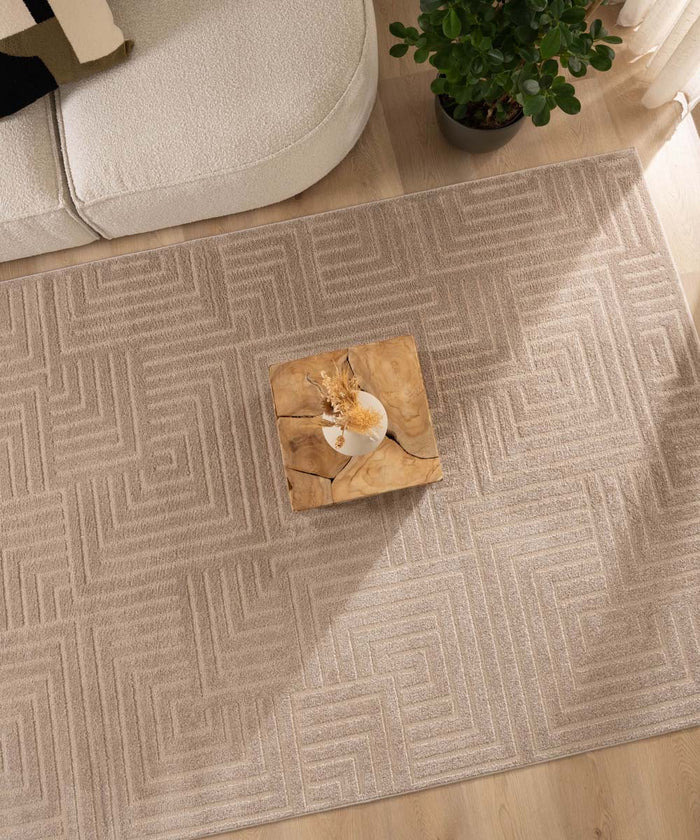 Nordic Weavers Scandinavisch vloerkleed - Contour Gem beige - 140x200