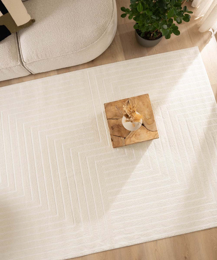 Nordic Weavers Scandinavisch vloerkleed - Contour Edge crème - 140x200