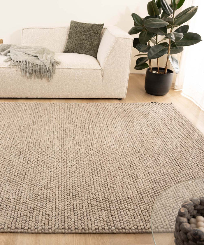 Nordic Weavers Wollen vloerkleed - Fjell zandkleur - 240x340 cm