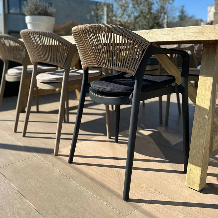 Kick tuinstoel Coco - Zwart|Beige