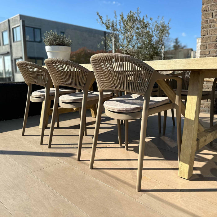 Kick tuinstoel Coco - Zwart|Beige