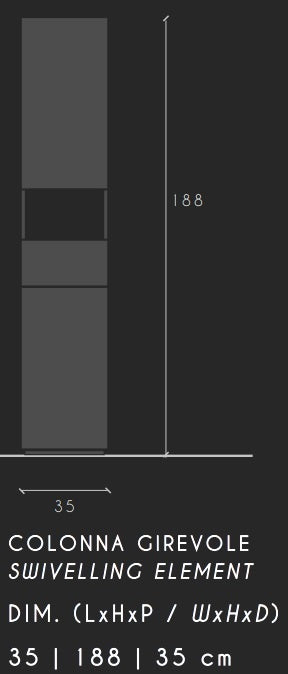 Benvenuto Design Hamburg Hoge Badkamerkast Draaibaar Beton