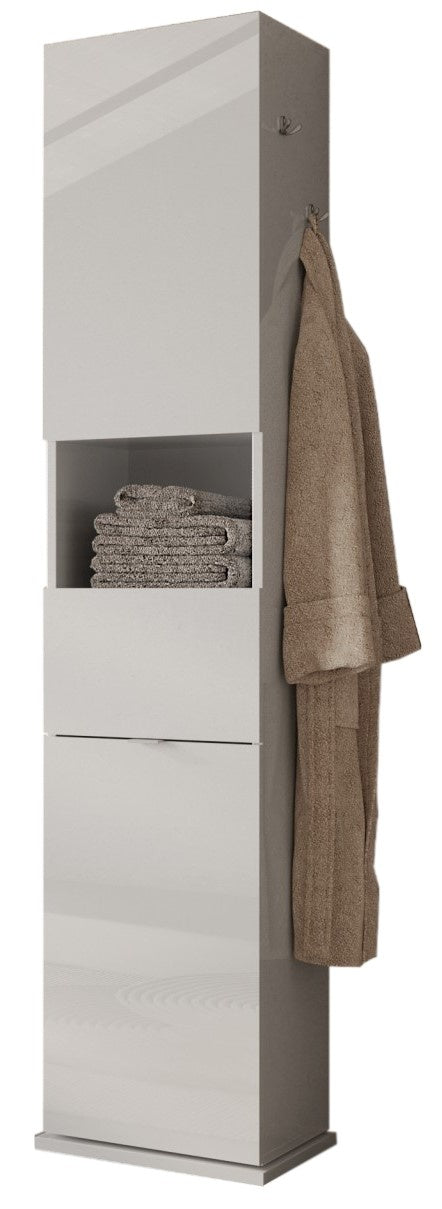 Benvenuto Design Hamburg Hoge Badkamerkast Draaibaar HG Wit