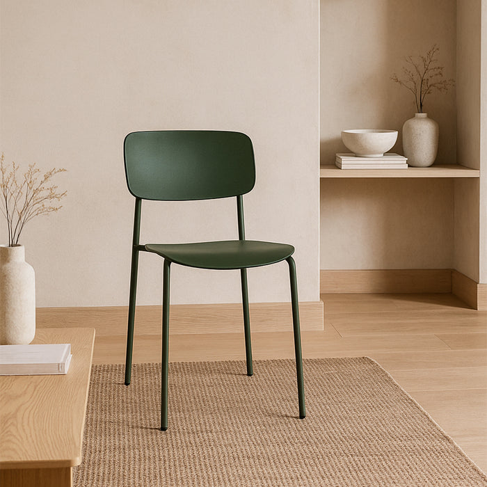 Kick eetkamerstoel Lio - Donkergroen