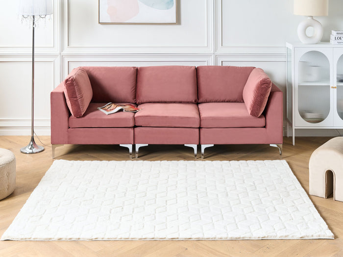 Beliani - THATTA - Shaggy vloerkleed - Wit - 160 x 230 cm - Polyester