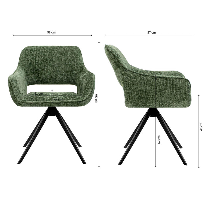 Kick draaistoel Nori - Groen