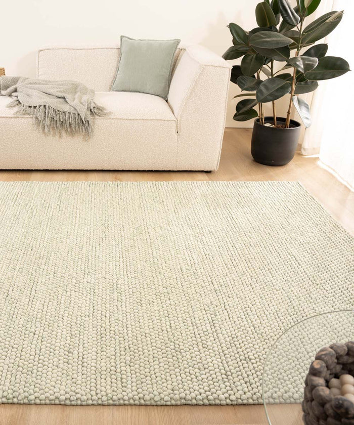 Nordic Weavers Wollen vloerkleed - Fjell mintgroen - 160x240 cm
