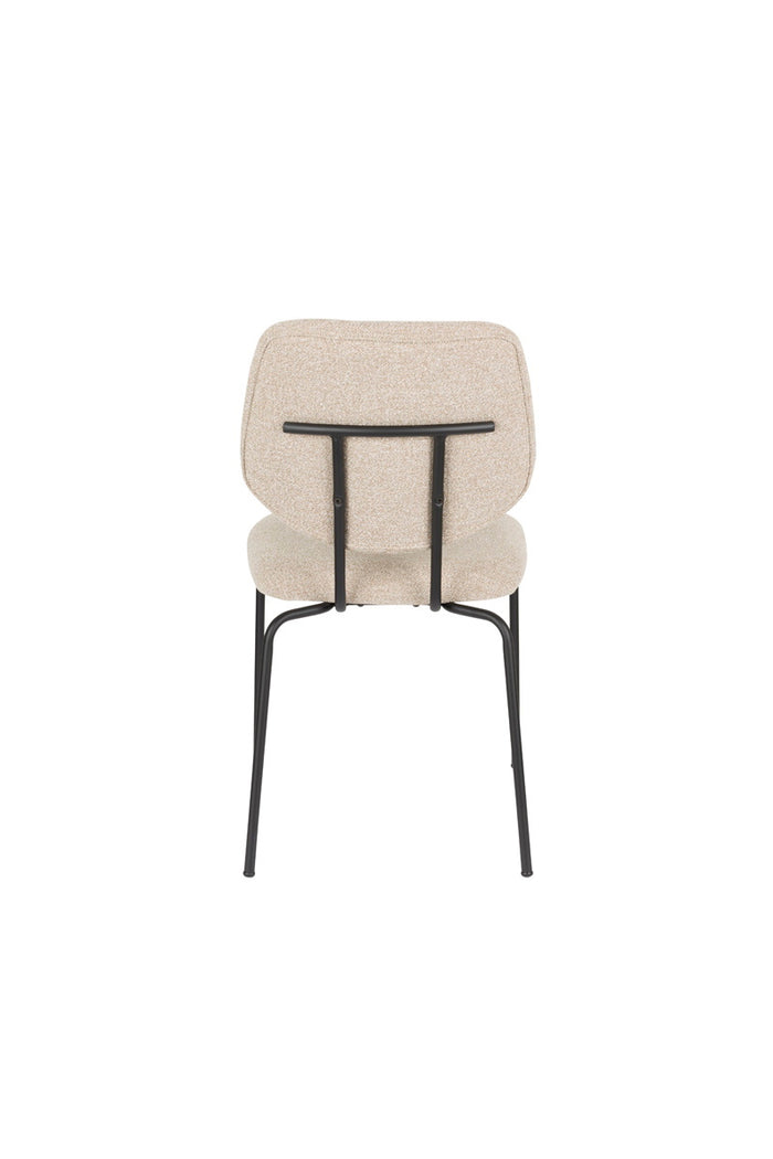 Giga Meubel - Eetkamerstoel Beige - Zithoogte 48cm - Zelo - Set van 2