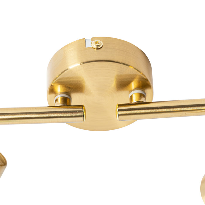 QAZQA Art Deco spot goud met roze glas 4-lichts - Vidro