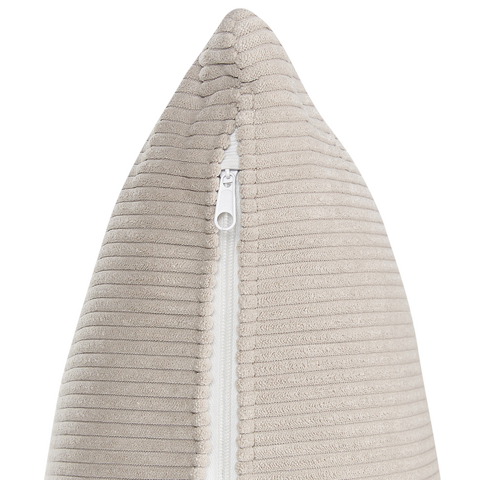 Beliani - LUSPA - Hoekbank - Taupe - Rechtszijdig - Corduroy