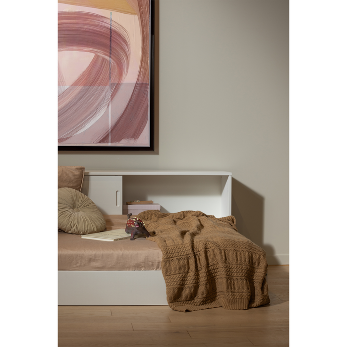 WOOOD Carter Bed - Grenenhout - Wit - 90x200