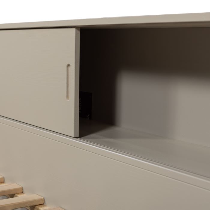 WOOOD Carter Bed - Grenenhout - Dust|Beige - 90x200