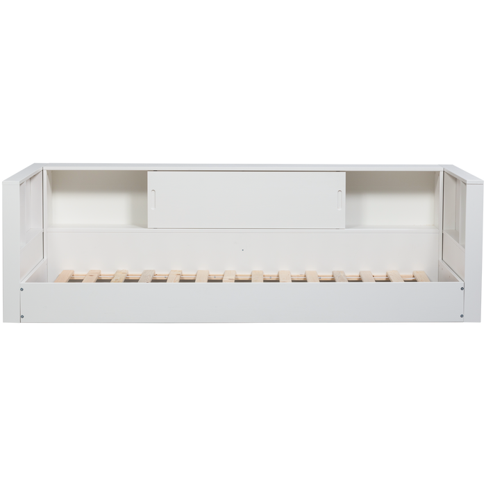 WOOOD Carter Bedbank - Grenenhout - Wit - 90x200