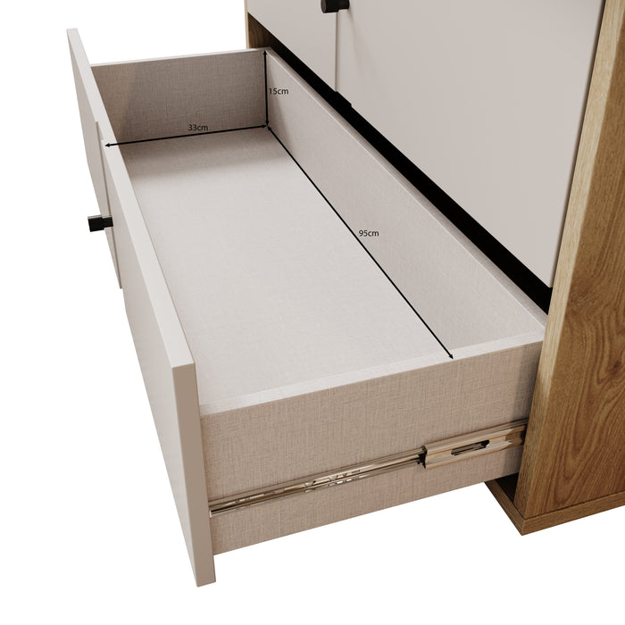 Meubella - Ladekast Riggs - Beige - 105 cm